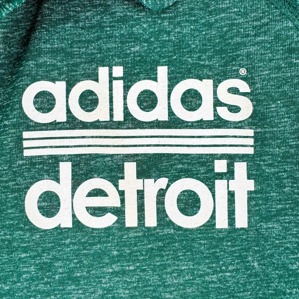 Adidas Detroit Shirt Mens XL Quarter‎ Zip Long Sleeve Climalite Pullover Tee